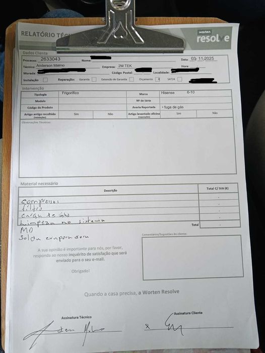 Frigorífico HISENSE RQ562N4GW1 cinza-branco (9 anos, com avaria)