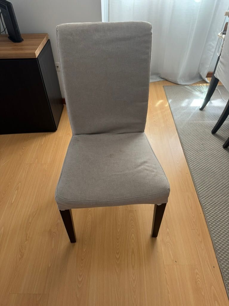 6 Cadeiras IKEA Henriksdal com capa cinzenta