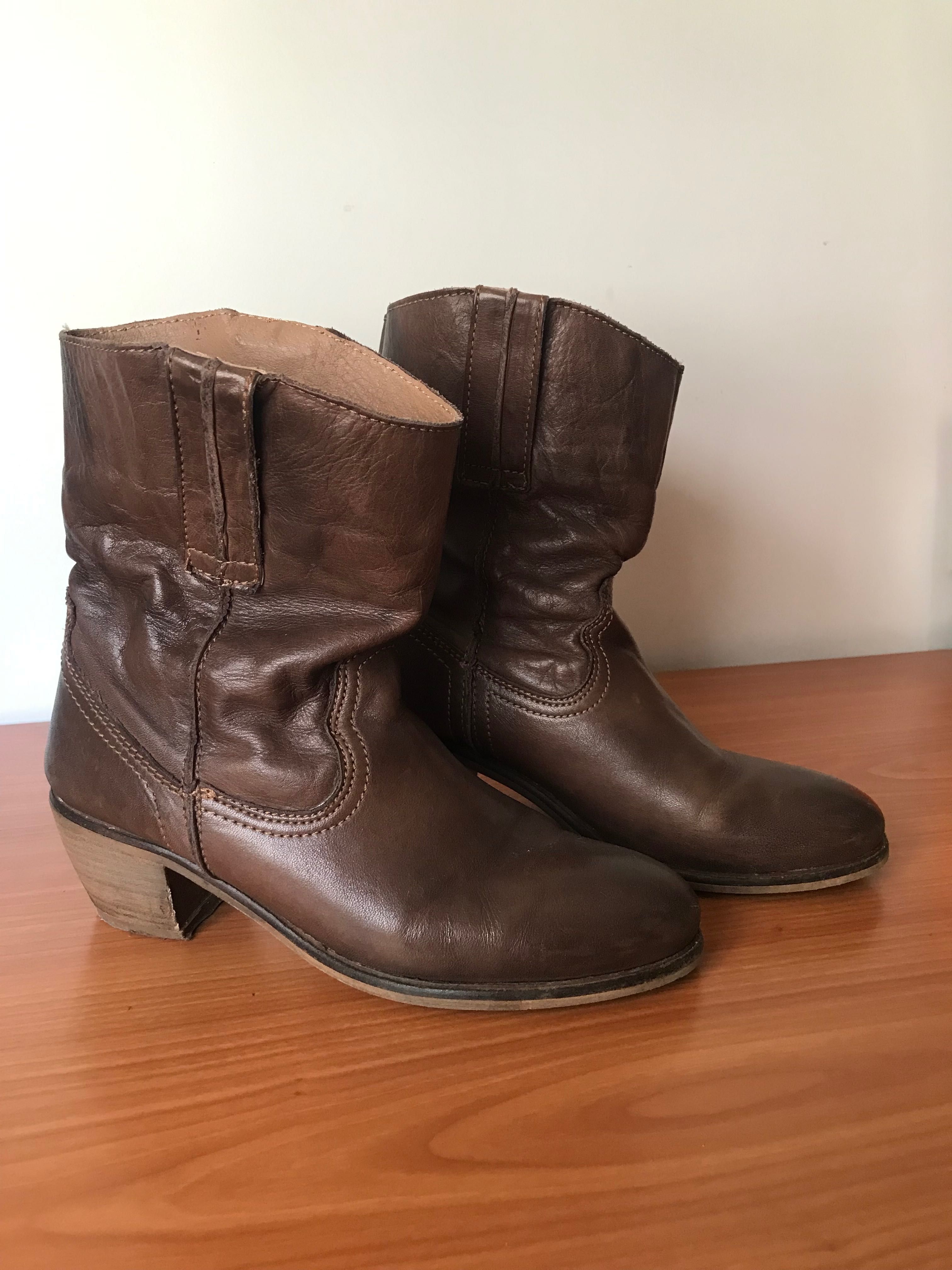 Botas couro mulher