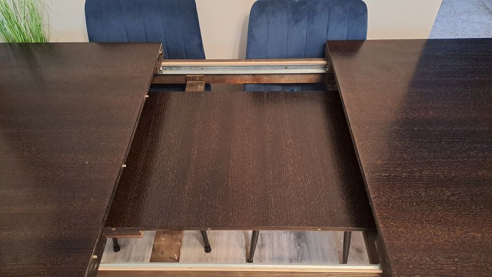 Stół rozkładany ciemny brąz