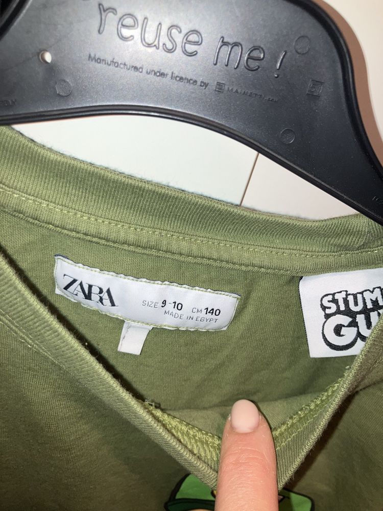 Stumble guys Zara 134/140 zielona bluzka koszulka długo rękaw tshirt