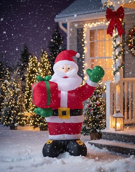 NOWE! MIKOŁAJ Dmuchany z oświetleniem LED - 240 cm i 360 cm