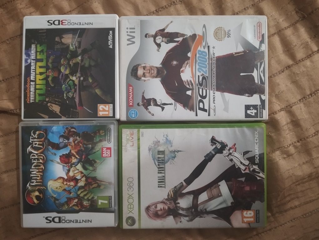 Vários jogos para Nintendo 3 DS, Xbox 360, Wii