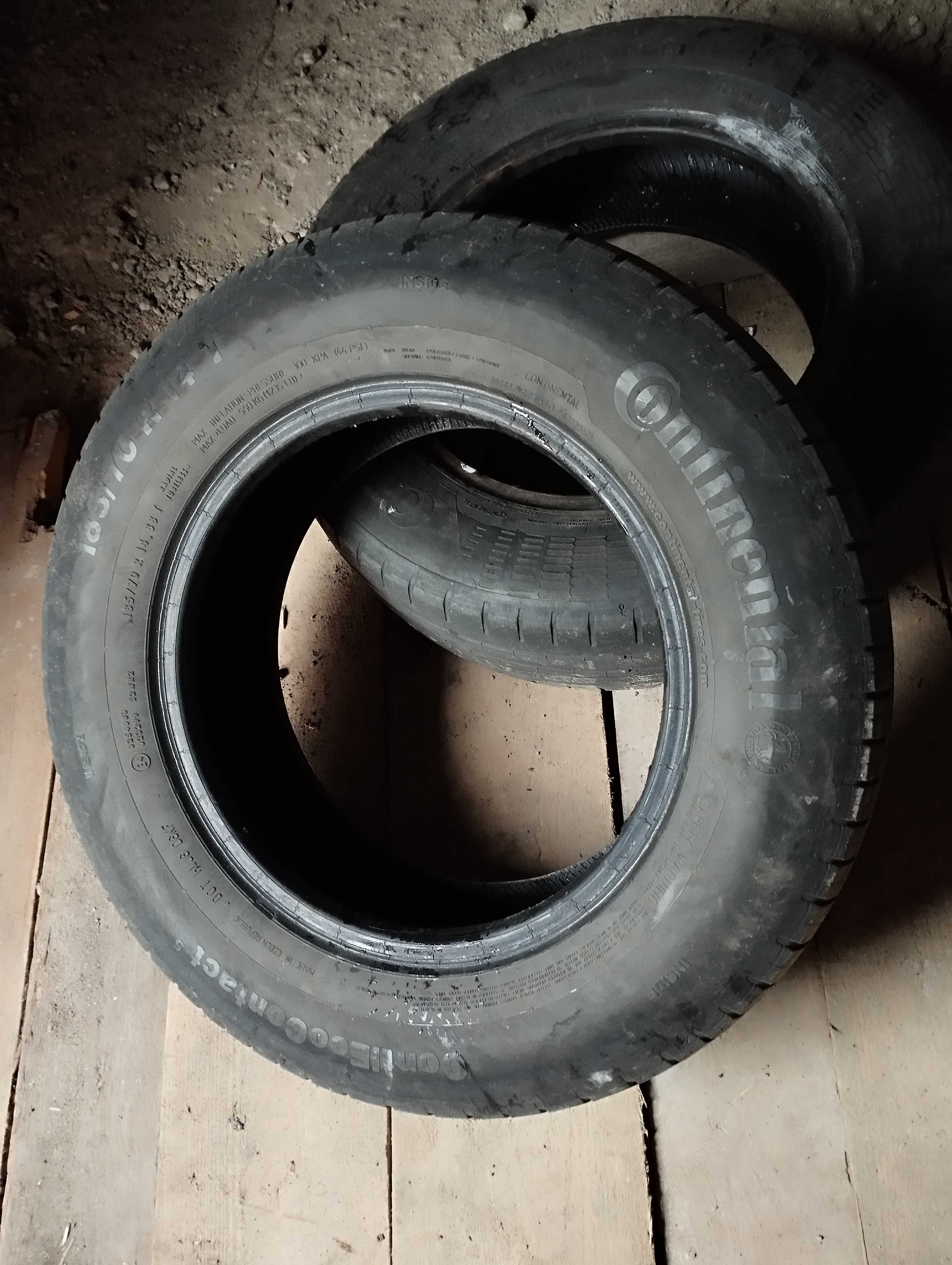 185/70 r14 Continental Conti Contact 5 летняя резина лето пара 1500грн