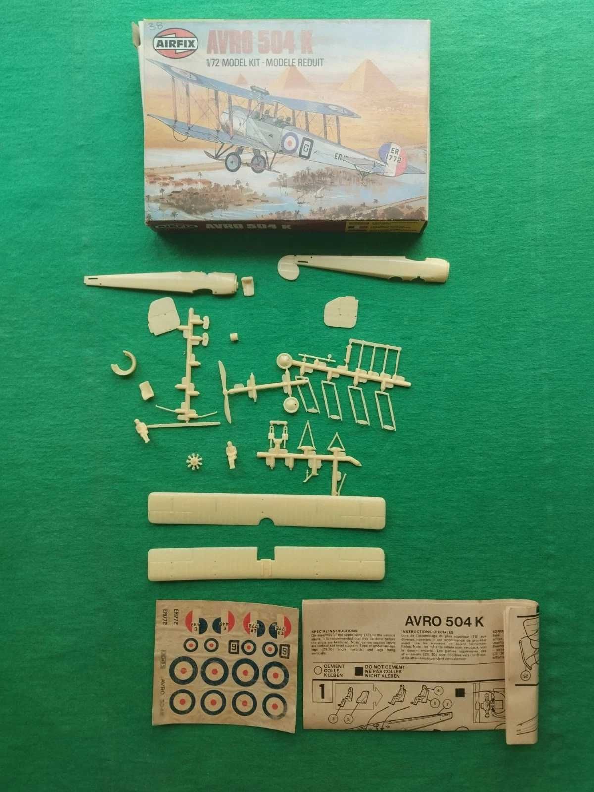 1/72 Airfix 61048-7 Avro 504 K RAF decals kit modelismo FAP Portugal