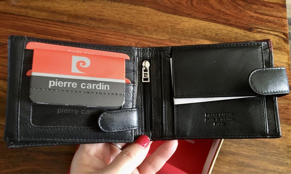 Skórzany męski portfel Pierre Cardin, nowy