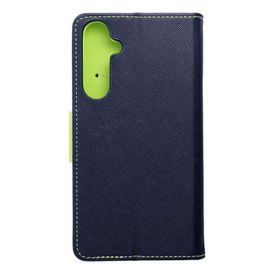 Etui Kabura Fancy Book Do Samsung A56 Granatowo Limonkowy