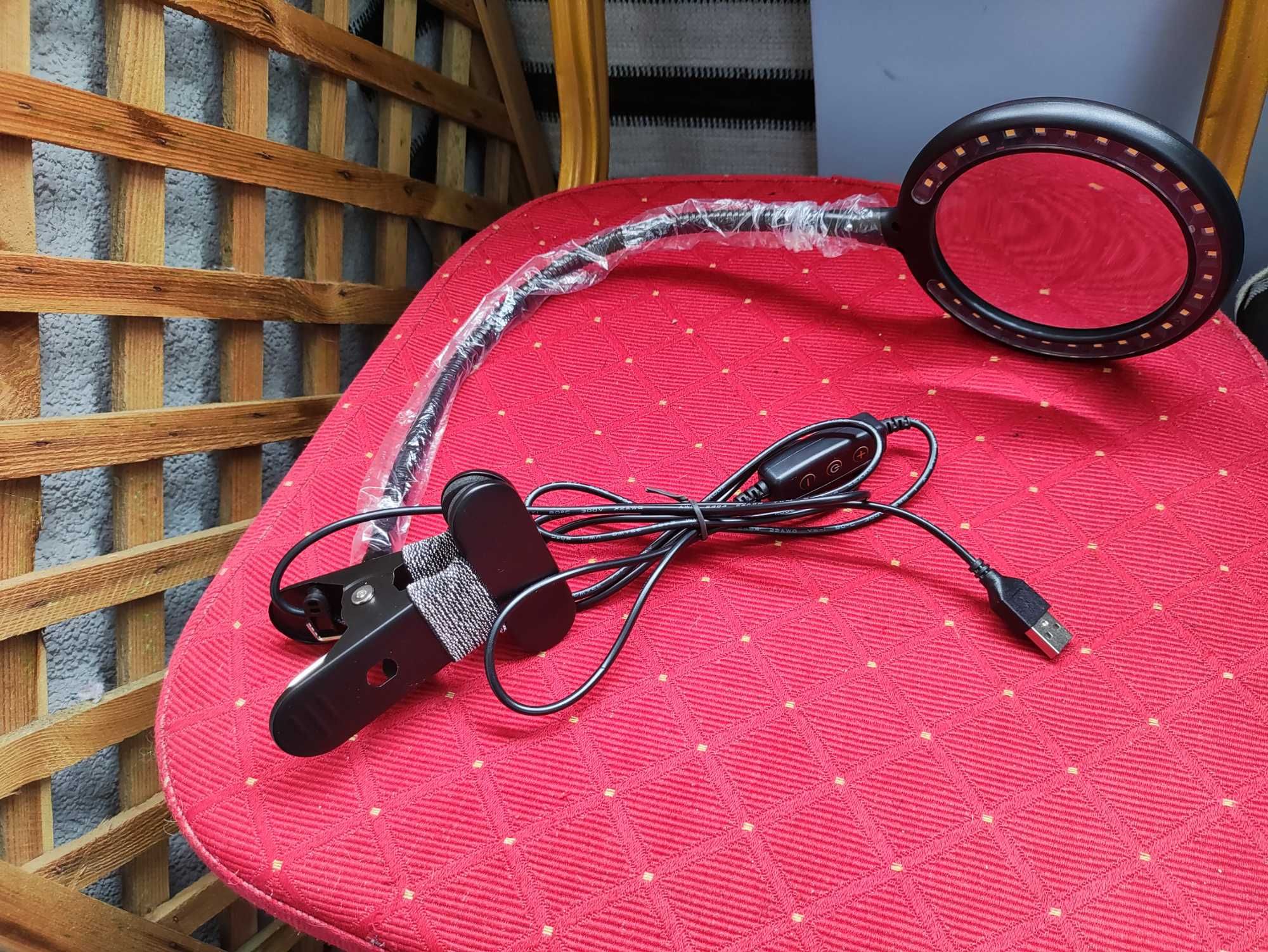 Lampka LED Kosmetyczna do Makijażu Lampa lupa szkło Powiększająca