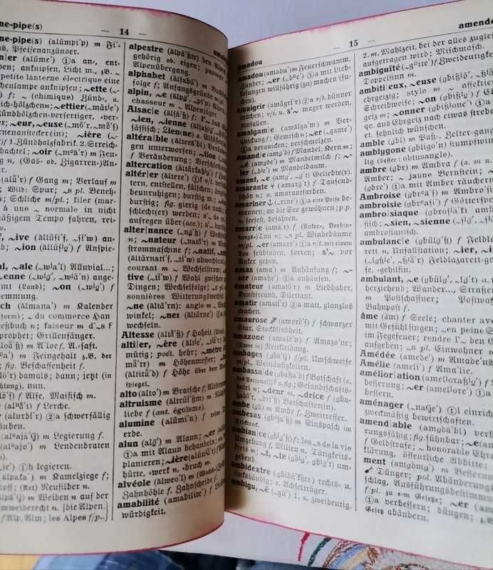 Słownik francusko niemiecki 1929 vintage kieszonkowy Schwarz Berlin