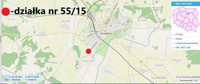 Działka budowlana 12ar. Przy ul. Księżodworskiej Działdowo/Księży Dwór