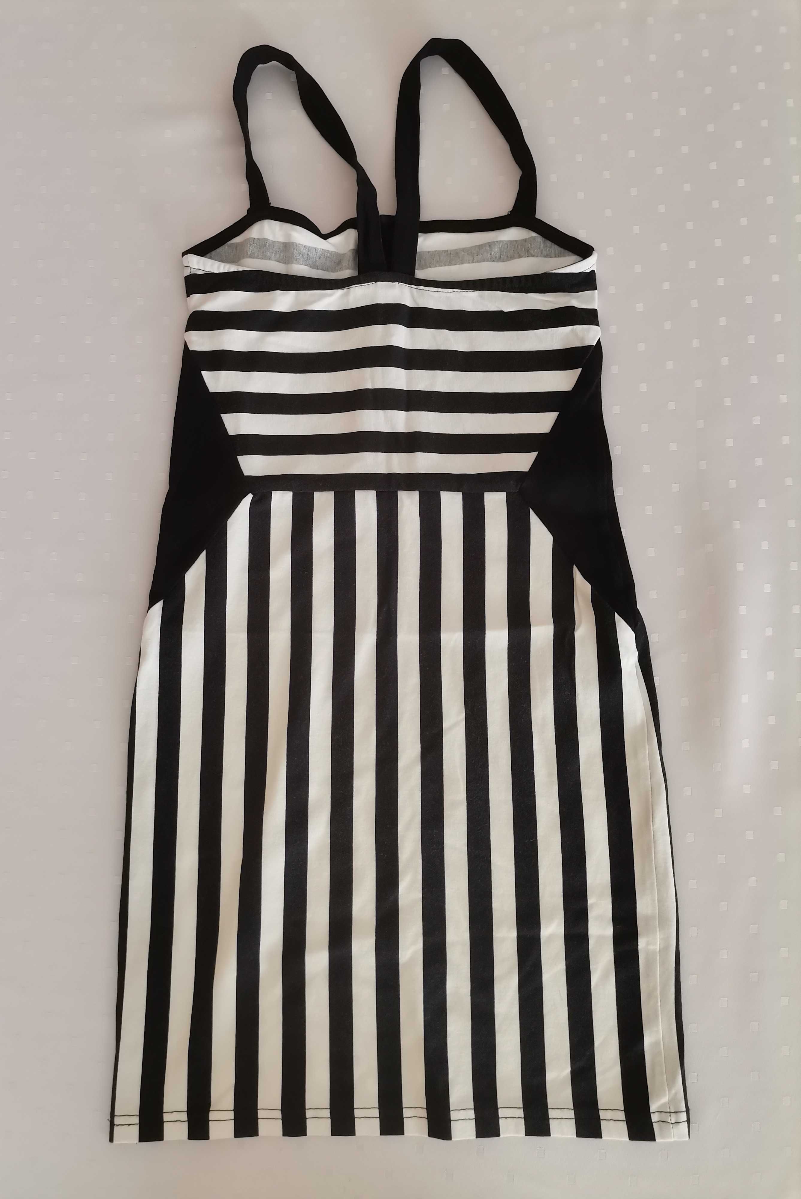 Czarno-biała sukienka H&M rozmiar 36