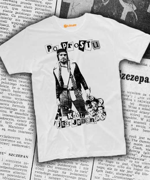 Po Prostu - Król Jest jeden! rozmiar XL (biała) t-shirt