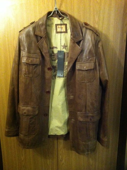продам мужскую кожаную куртку -пиджак германия