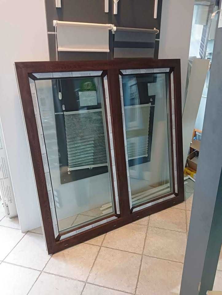 Okno PVC 1460 x 1430 2 skrzydłowe, 3 szybowe