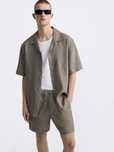 Рубашка лён Zara 100% Linen shirt - M