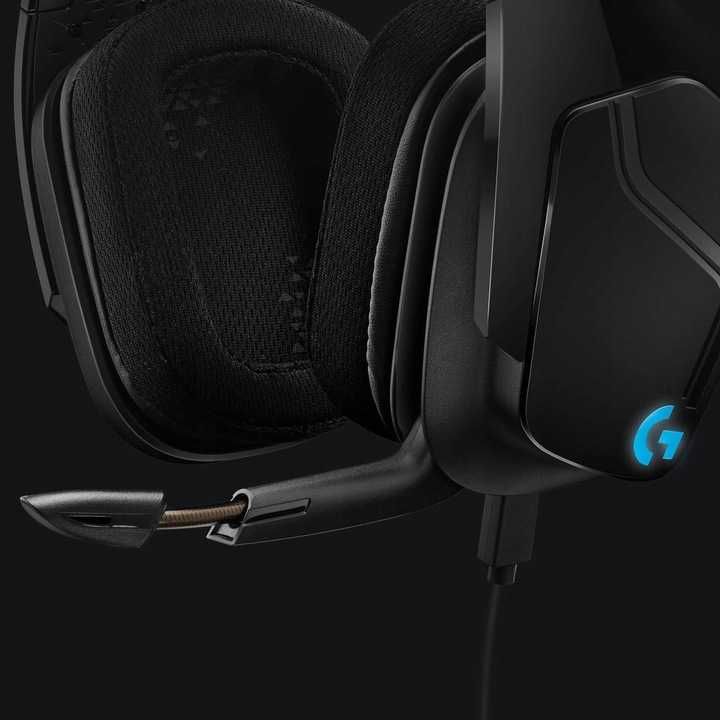 Słuchawki Gamingowe Przewodowe Z Mikrofonem LED LOGITECH