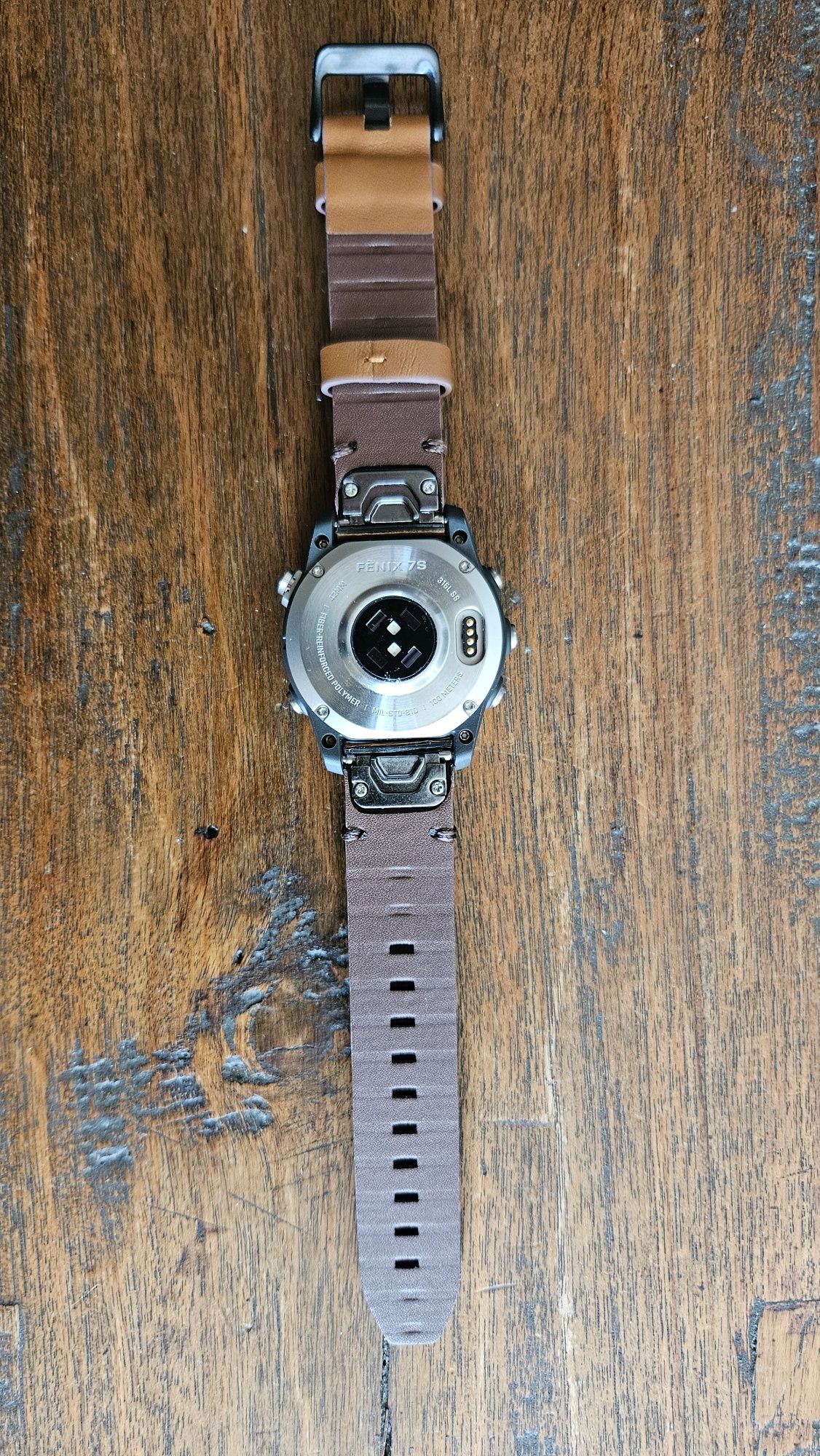 Pasek Garmin 20mm kolor brąz. Skóra Quick Fit