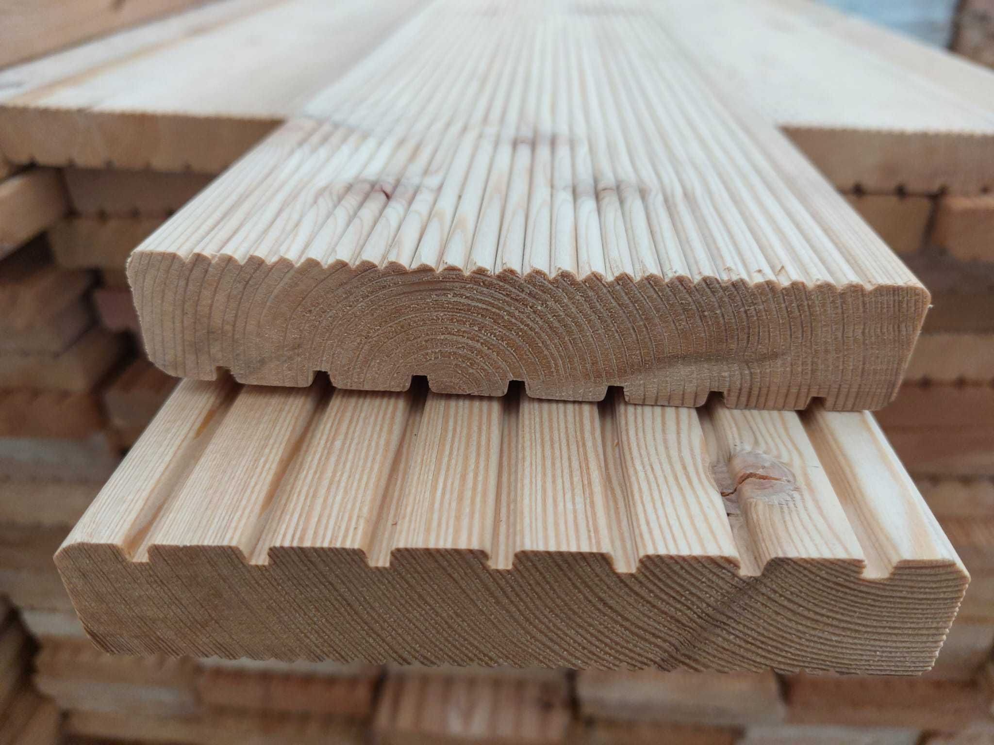 MODRZEW SYBERYJSKI deska tarasowa ryflowana drewno naturalne 1m2