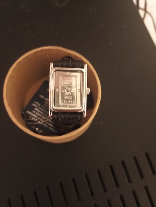 Swiss Credit Suisse 1g sztabka platyny o czystości 999,5 Klasyczny zeg