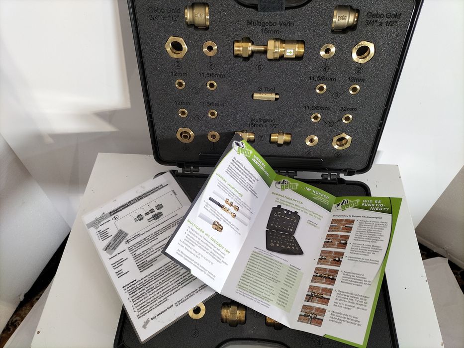 Walizka naprawcza do zlonczek zaciskowych Gebo do rur PEX 16 i 20