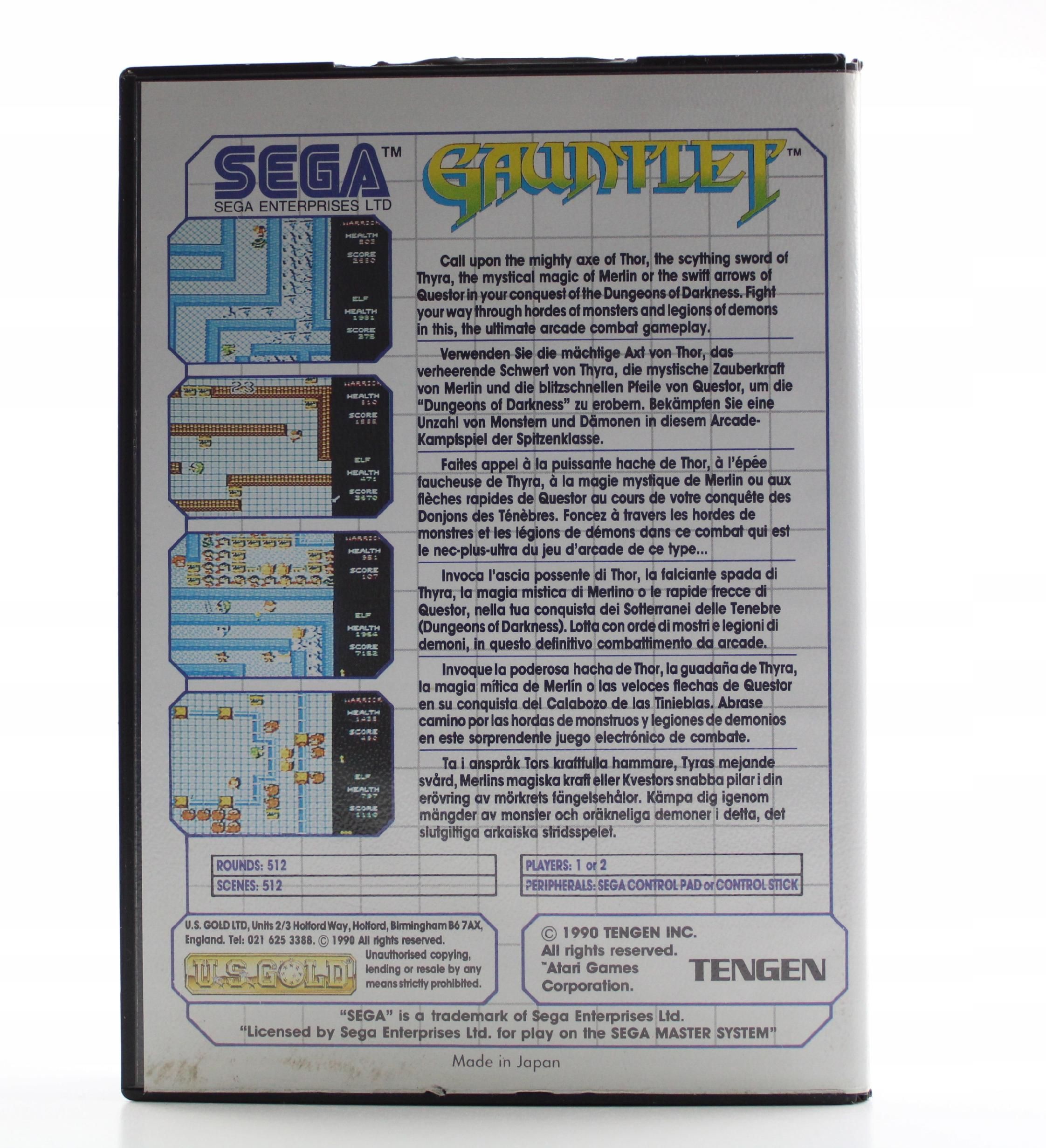 Gra Gauntlet Sega Game Gear, Master System