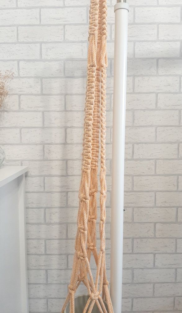 Wiszący kwietnik boho handmade rękodzieło