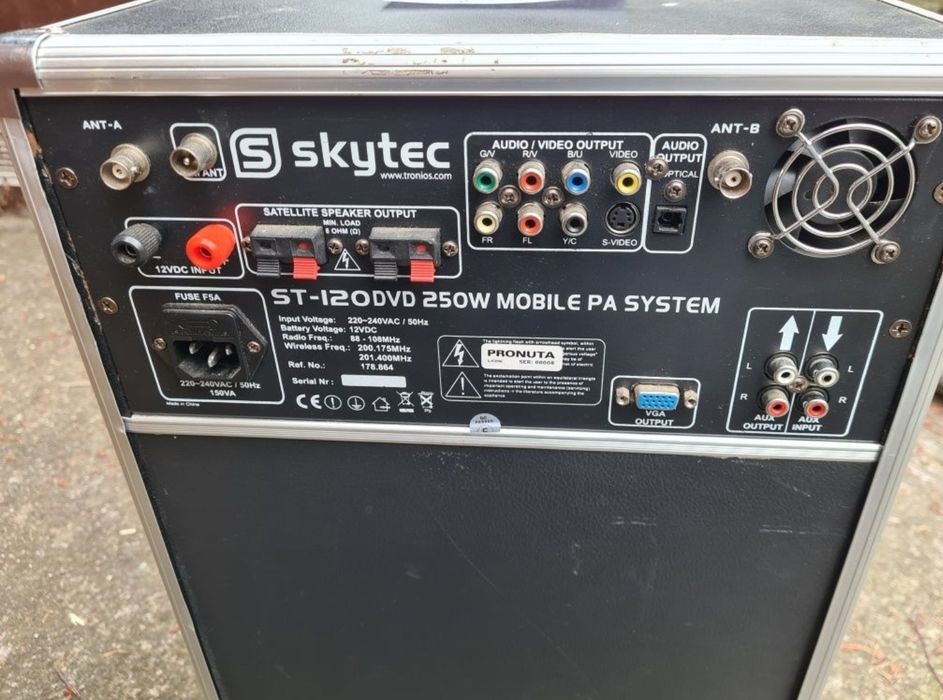 Kolumna głośnik aktywny vonyx 250W USB DVD AUX wyjście na gitarę