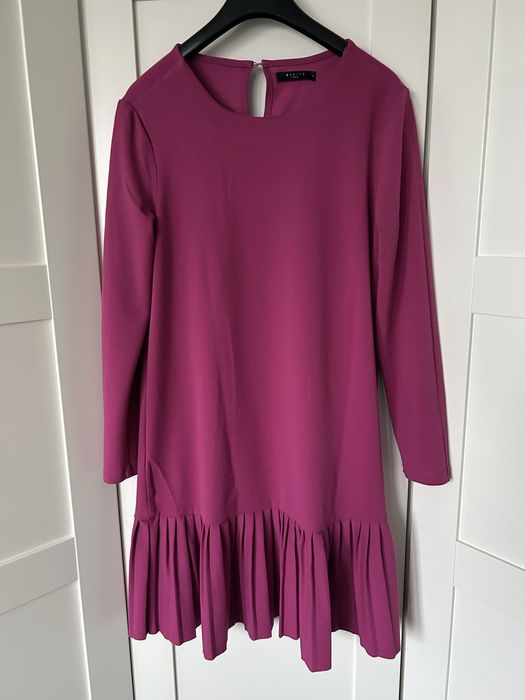 Rózowa sukienka plisa M/L