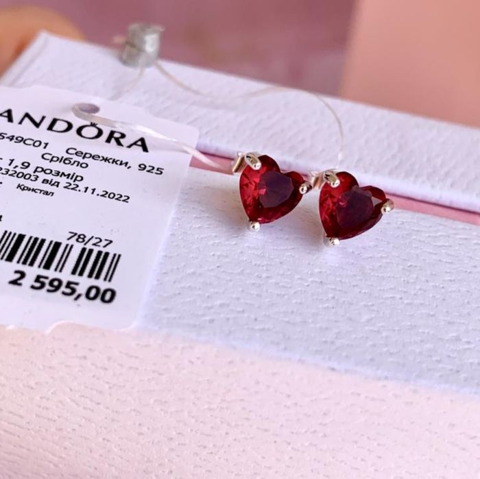 Сережки Пандора оригінал pandora нові срібні прикраси