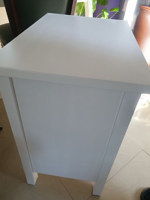 IKEA HEMNES Komoda, 2 szuflady, biała bejca, 54x66 cm