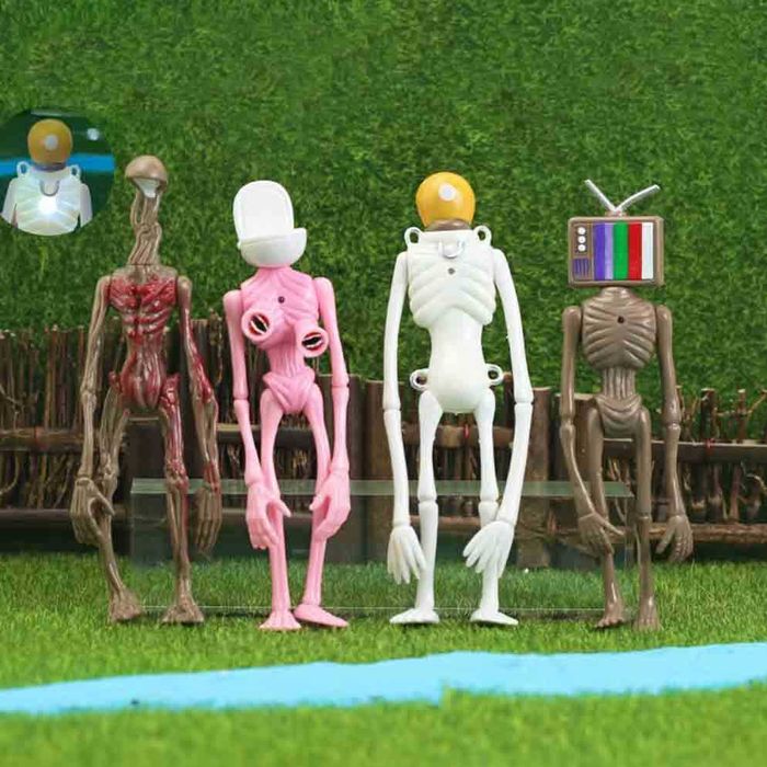 Набор фигурок Сиреноголовый 4шт Siren Head Большие Светятся хоррор