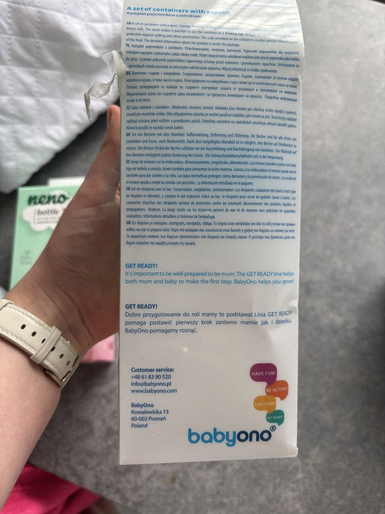 Babyono nowe pojemniki na mleko do przechowywania mleka