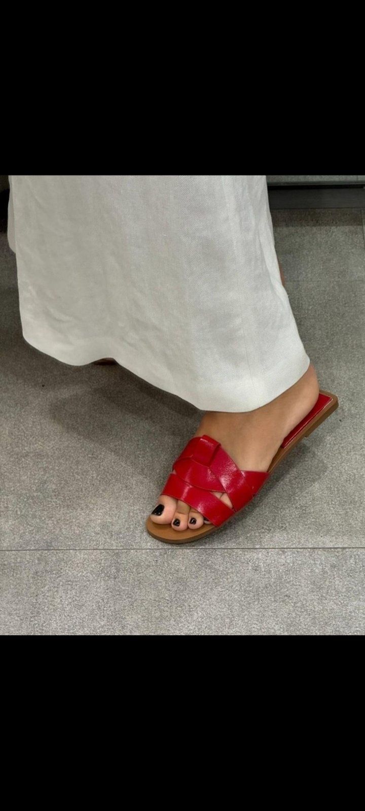 Шлепки Zara р 39 40 кожа новые