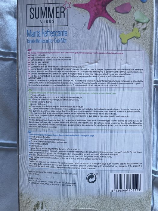 Tapete refrescante animais