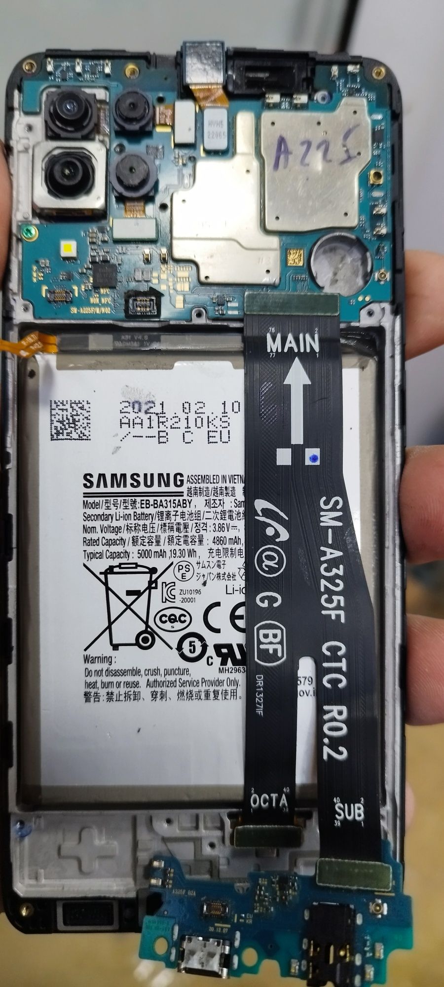 Samsung a24 6/128. дисплей плата разборка