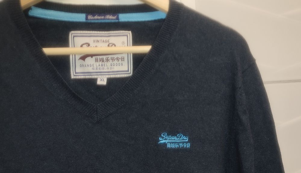 Sweter Superdry r. L kaszmir Vintage