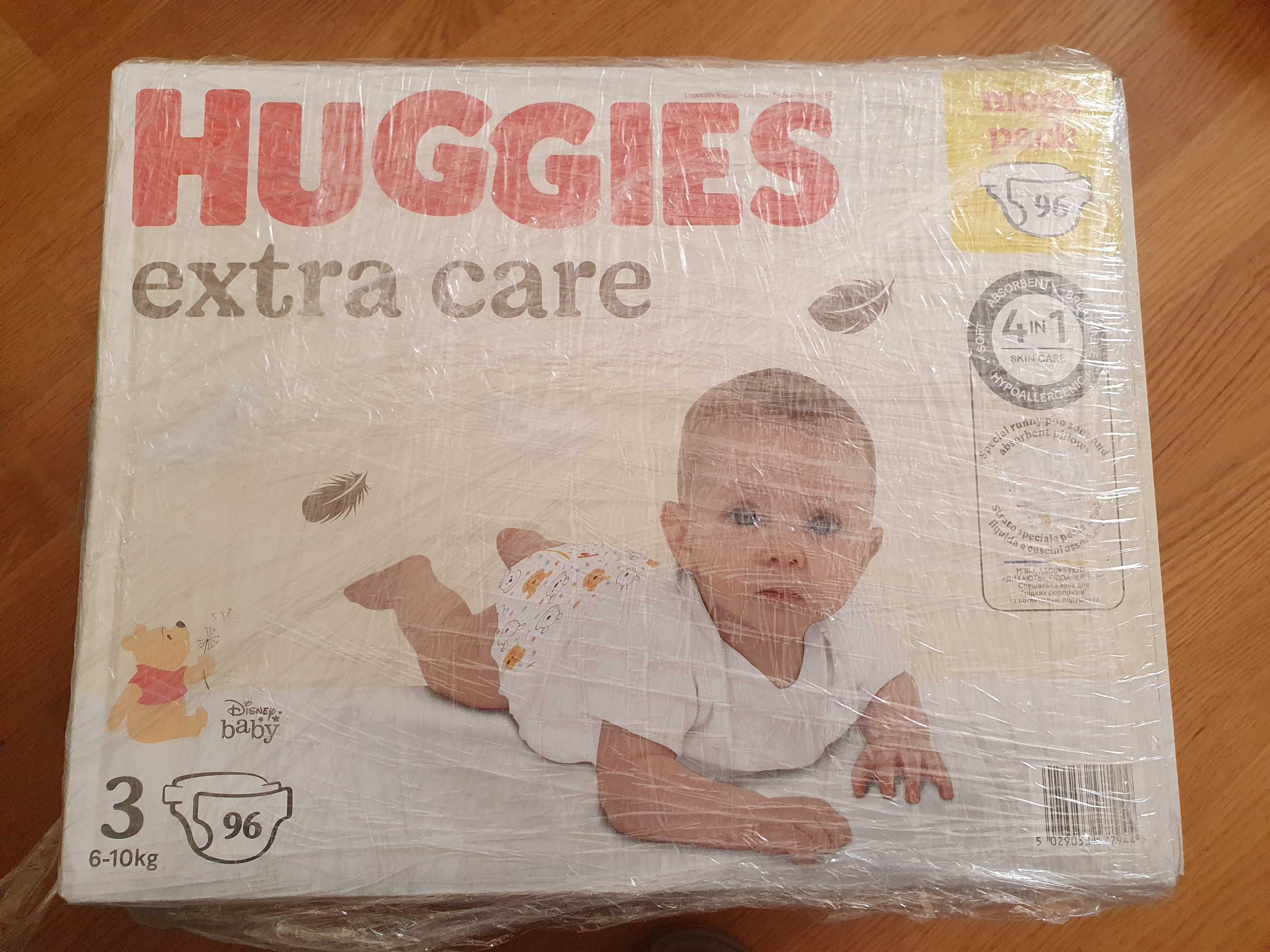 Підгузки Haggies extra care (3 розмір, 96 штук)