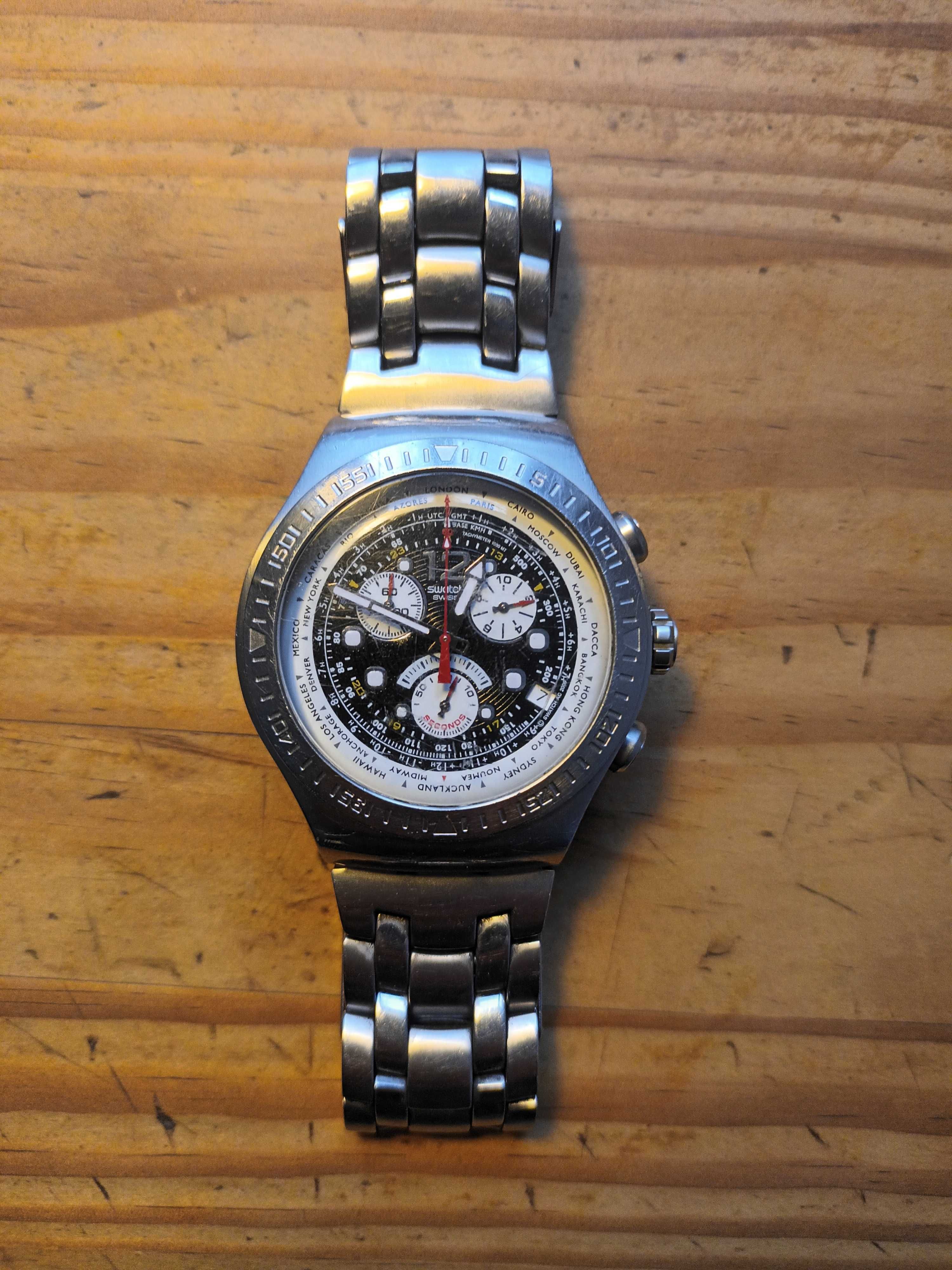 swatch: YOS414G, GET FLY BLACK chrono z 2007r.