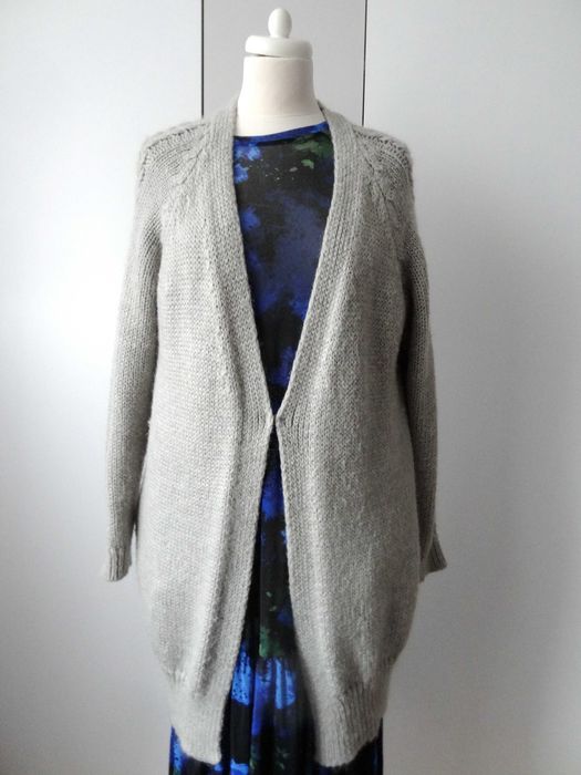 Długi, ciepły sweter damski z moherem, Cocomore rozm. uniwersalny