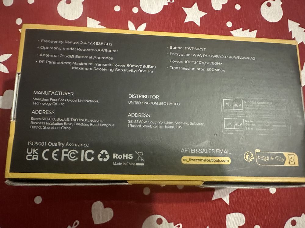 Wzmacniacz sygnalu WiFi FMCCOM 300Mb/s CF-WR302S