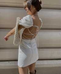 Сукня з льону zara / платье сарафан из льна зара