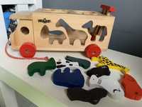 Zabawka drewniana ze zwierzetami