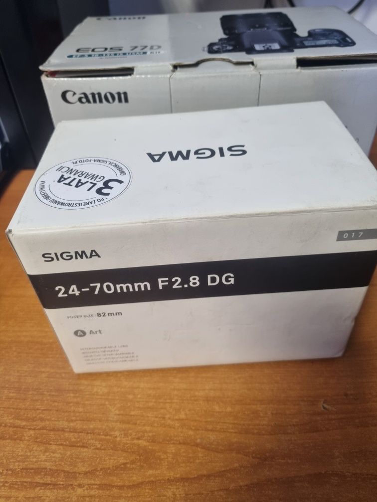 Canon Eos 77d obiektyw Sigma 24-70mm F2.8DG