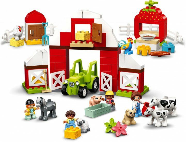 Конструктор Lego Duplo Фермерский трактор, домик и животные 10952