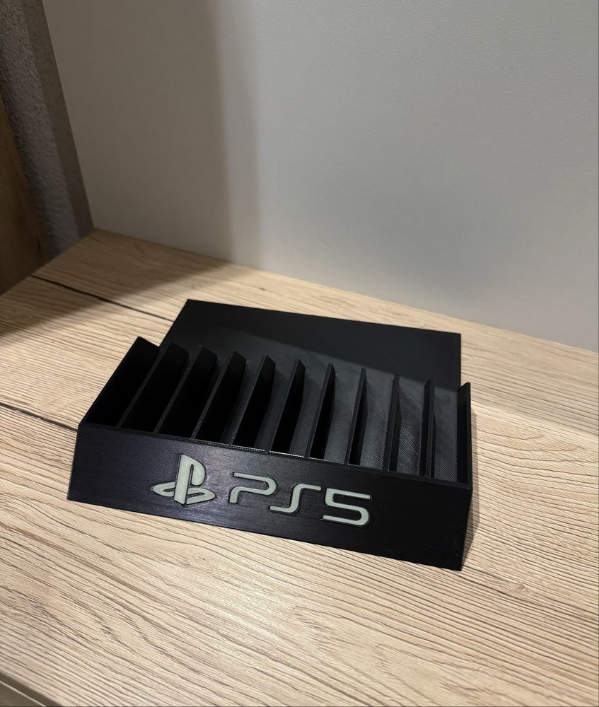 Stojak podstawka na gry Ps5 napis fluorescencyjny