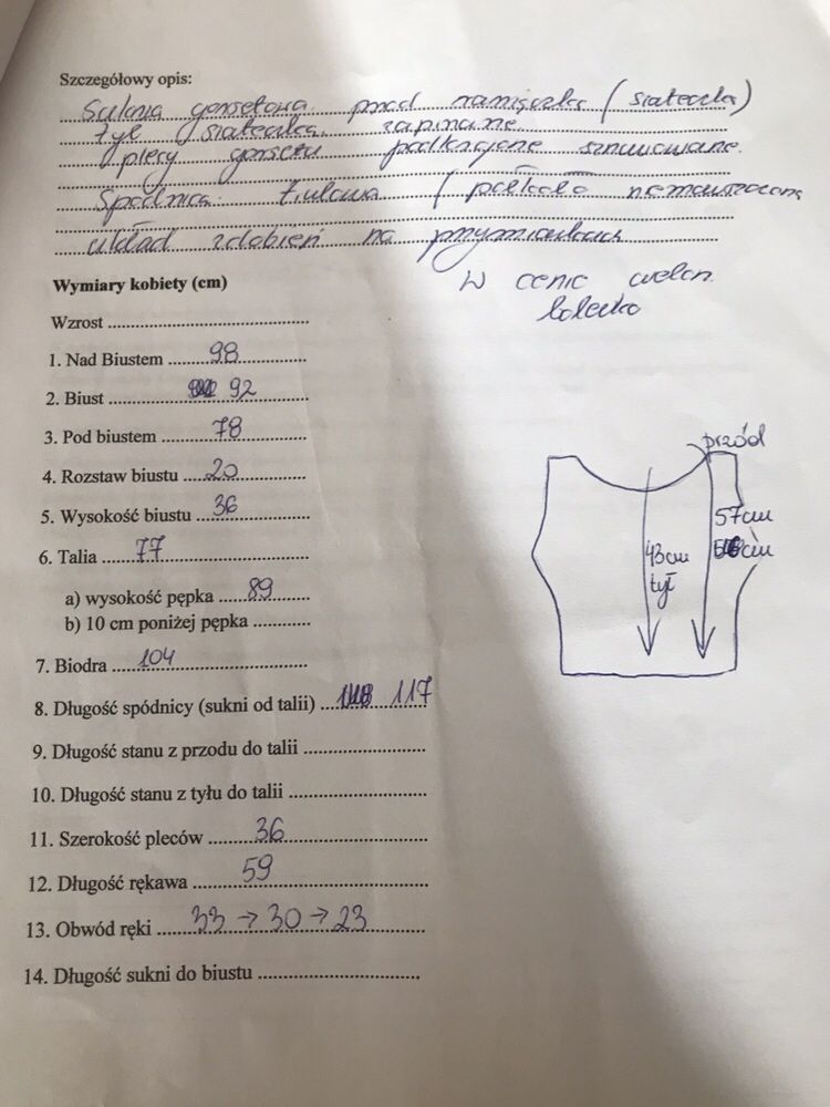 Do poprawki Suknia ślubna śmietankowa biel roz. 40