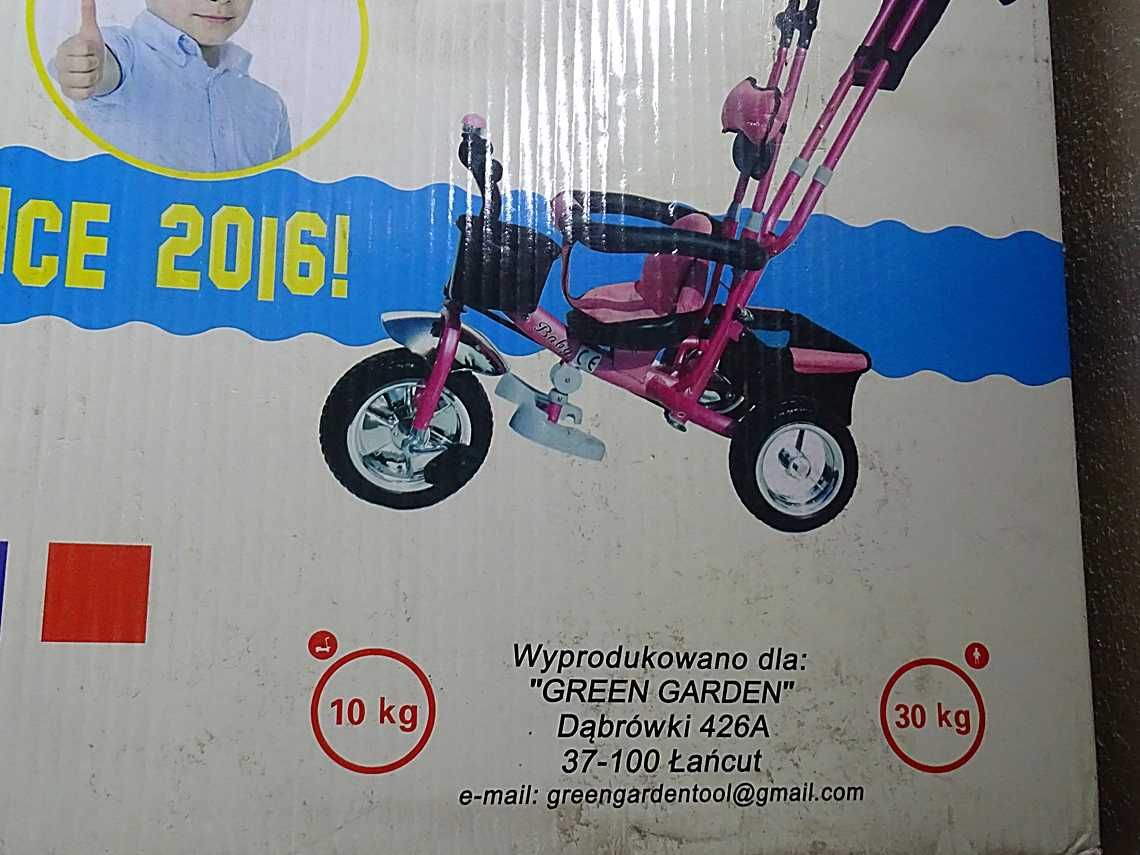 Rower trójkołowy * różowy * duży * do 30 kg. * polski producent