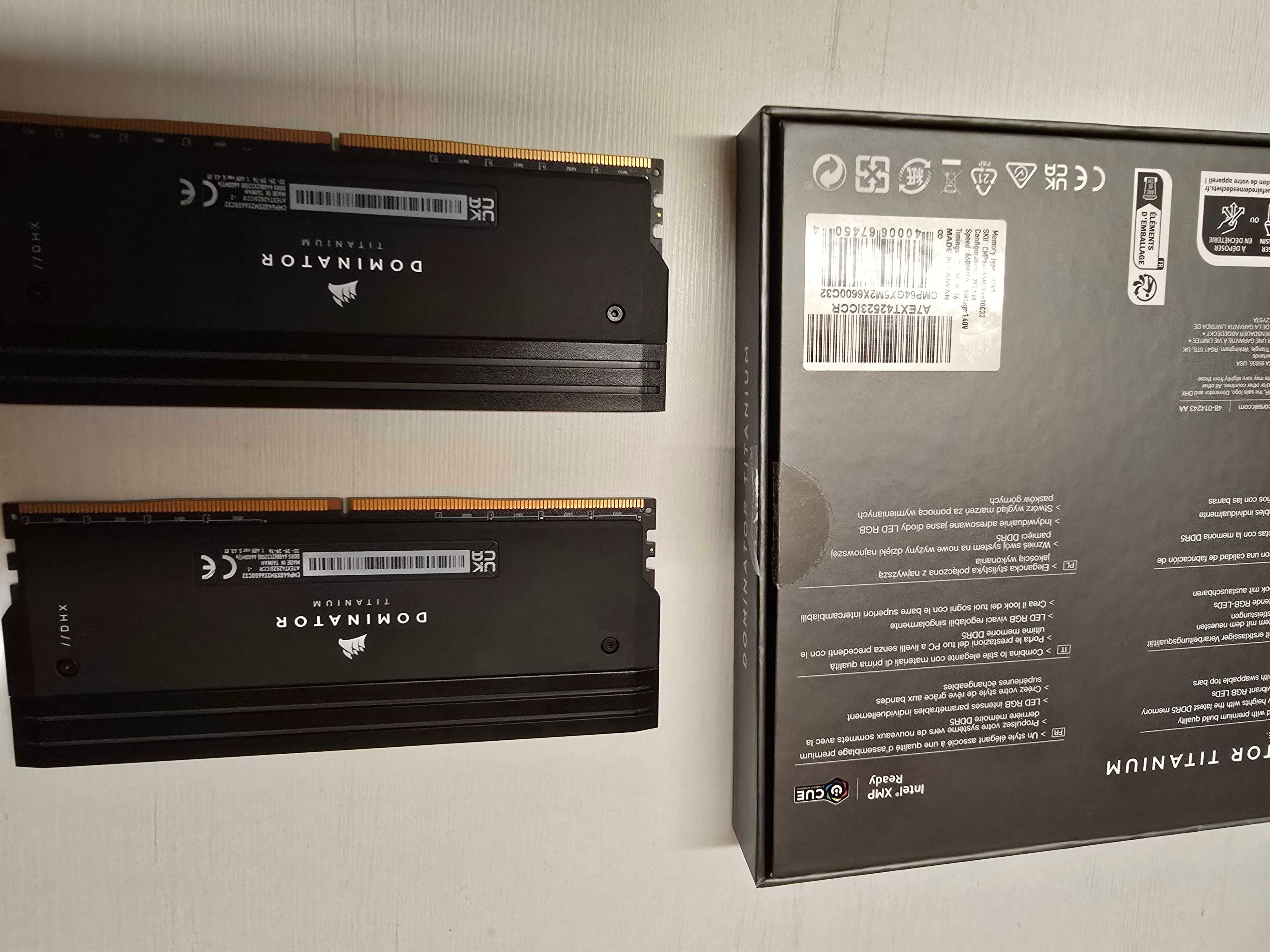 Corsair DDR5 Dominator Titanium 64GB CMP64GX5M2X6600C32 6800MHz cl32