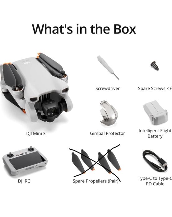 DJI Mini 3 (DJI RC)  + acessorios
