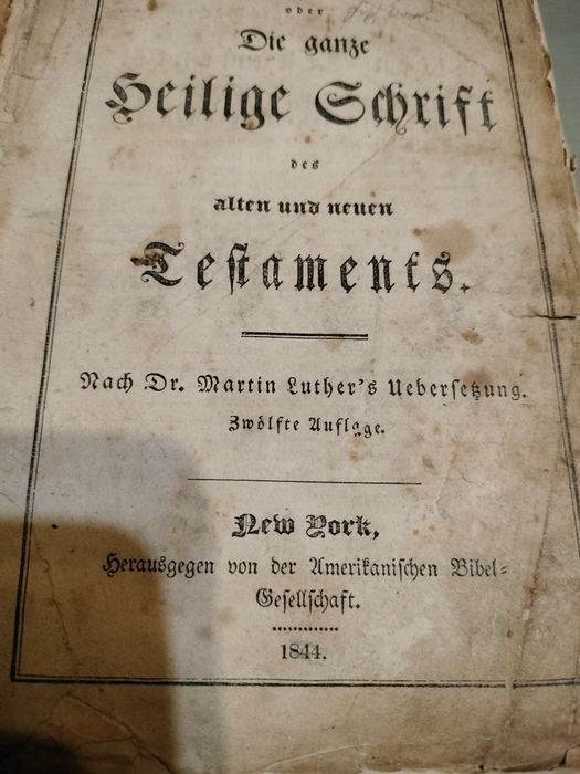 Zabytkowa Biblia z1844r